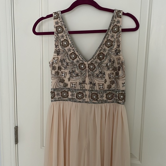 BHLDN formal gown with beading and chiffon - Picture 4 of 5